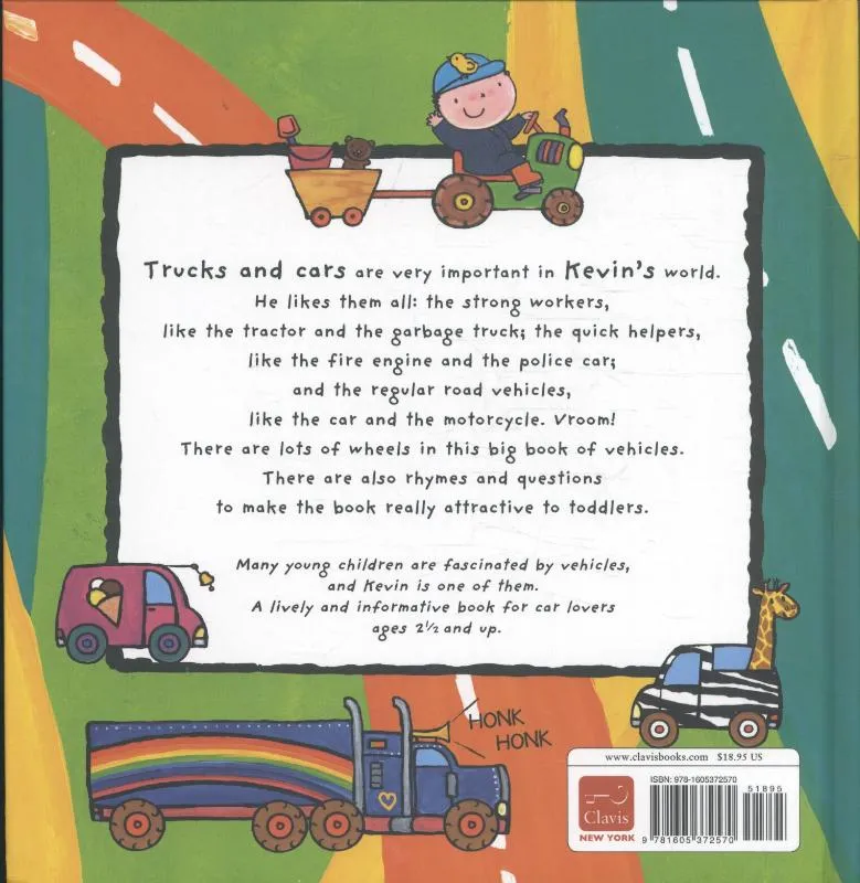 Vroom! - Kevin's Big Book of Vehicles | 9781605372570 Vroom! - Kevin's Big Book of Vehicles - Afbeelding 2