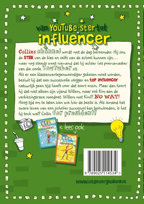 Collins geheime channel - van YouTube-ster tot influencer | 9789025114534 Collins geheime channel - van YouTube-ster tot influencer - Afbeelding 2