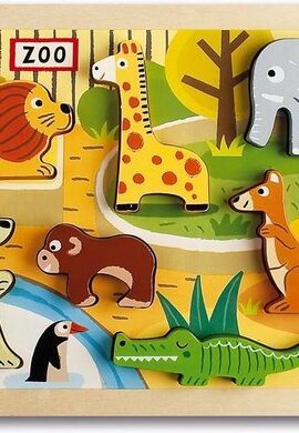 Janod Chunky Puzzel - Dierentuindieren | 3700217370220 Janod Chunky Puzzel - Dierentuindieren | 3700217370220