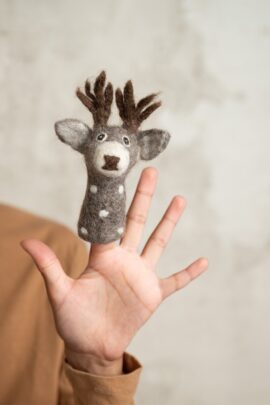 Vingerpopje Hert Grijs | 8720986910125