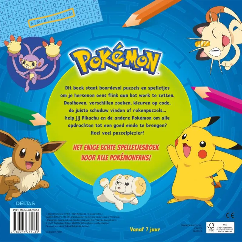 Pokémon spelletjesboek | 9789044765939 Pokémon spelletjesboek - Afbeelding 2