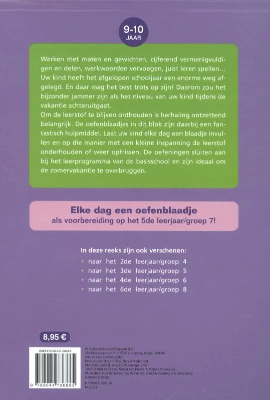 herhalingsoefeningen taal en rekenen. Naar het 5de leerjaar, naar groep 7 | 9789044736885 herhalingsoefeningen taal en rekenen. Naar het 5de leerjaar, naar groep 7 - Afbeelding 2