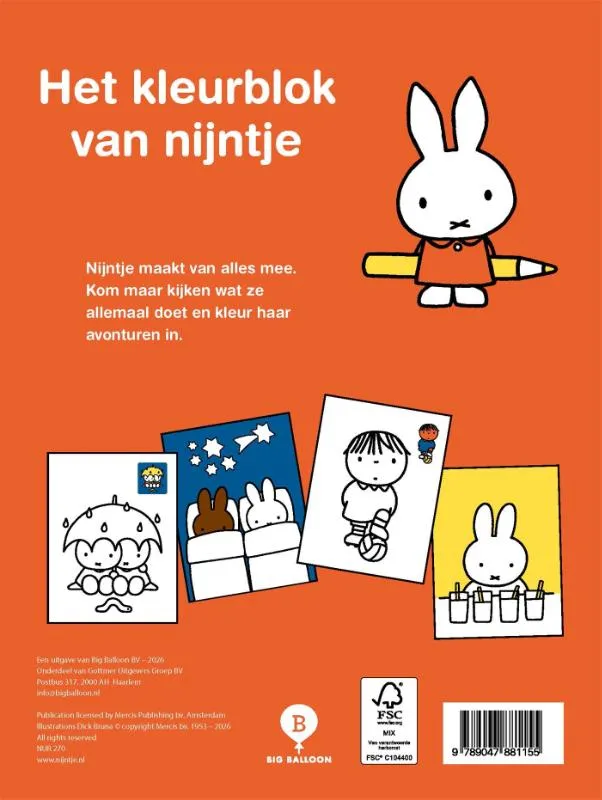 Nijntjes kleurblok | 9789047881155 Nijntjes kleurblok - Afbeelding 2