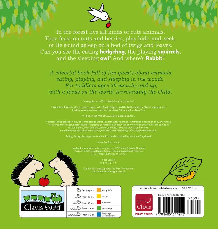 Eating, Playing, Sleeping in the Forest | 9781605377452 Eating, Playing, Sleeping in the Forest - Afbeelding 2