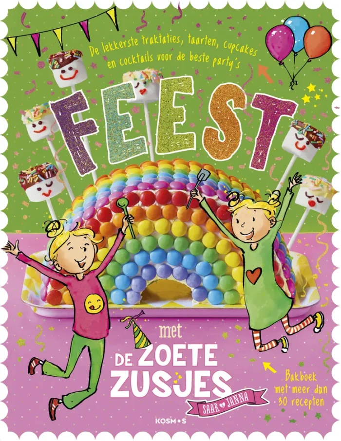 Feest met de Zoete Zusjes bakboek met meer dan 30 recepten