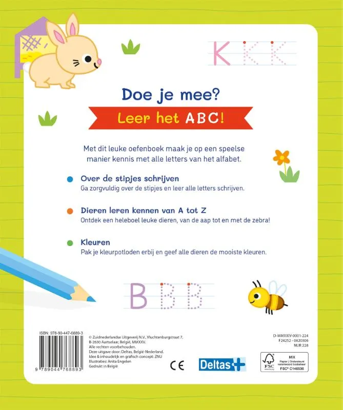 Mijn eerste ABC oefenboek 4-6 jaar | 9789044768893 Mijn eerste ABC oefenboek 4-6 jaar - Afbeelding 2