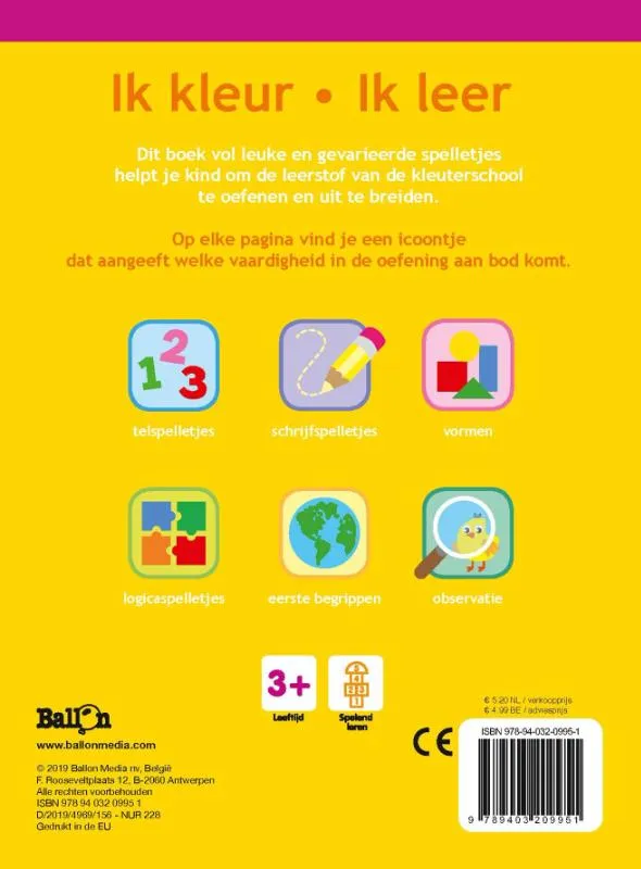 Ik kleur ik leer 1 | 9789403209951 Ik kleur ik leer 1 - Afbeelding 2