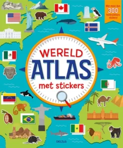 Wereldatlas - met stickers