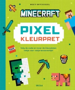 Minecraft pixel kleurpret - Volg de code en tover de kleurplaten vakje voor vakje tevoorschijn