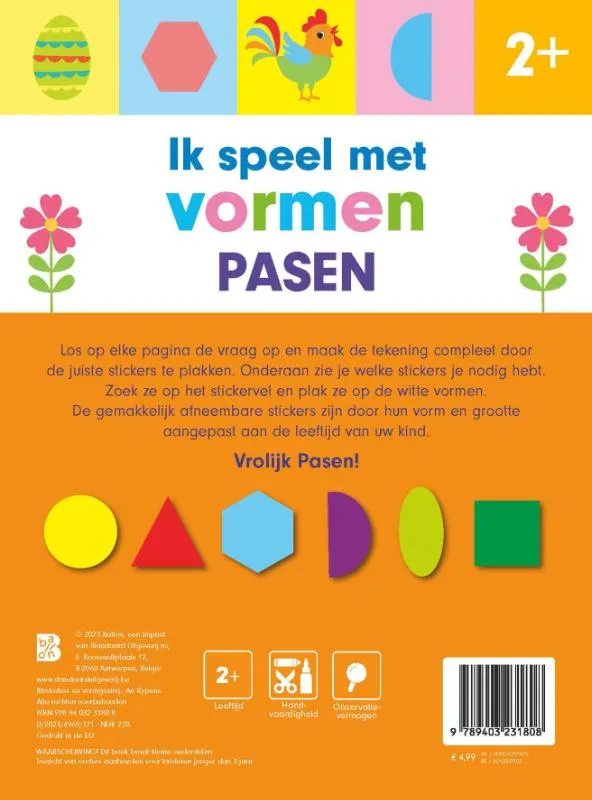 Ik speel met vormen Pasen | 9789403231808 Ik speel met vormen Pasen - Afbeelding 2