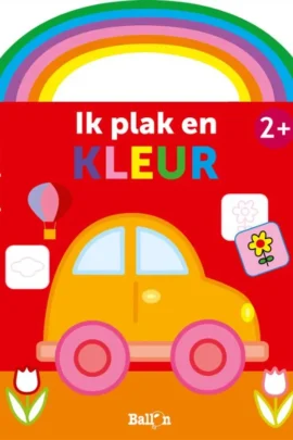 Ik plak en kleur 3+ (kikker groen)