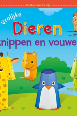 Vrolijke dieren knippen en vouwen