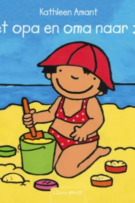 Anna met oma en opa aan zee