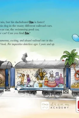 Alternative view of Where's Dachshund Dax? In the Train