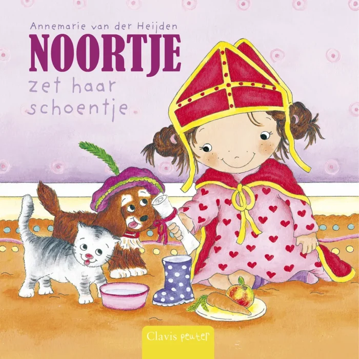 Noortje zet haar schoentje