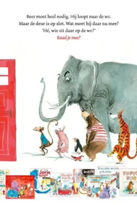 Alternative view of Hé, wie zit er op de wc?